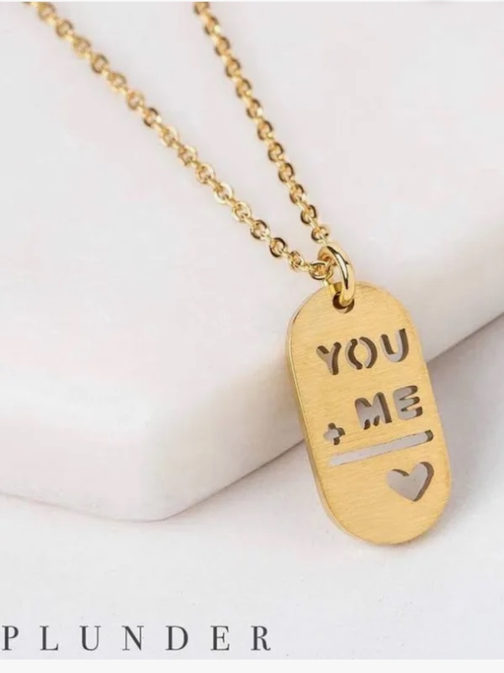 Plunder necklace NWT You and Me elegant NWT heart necklace
